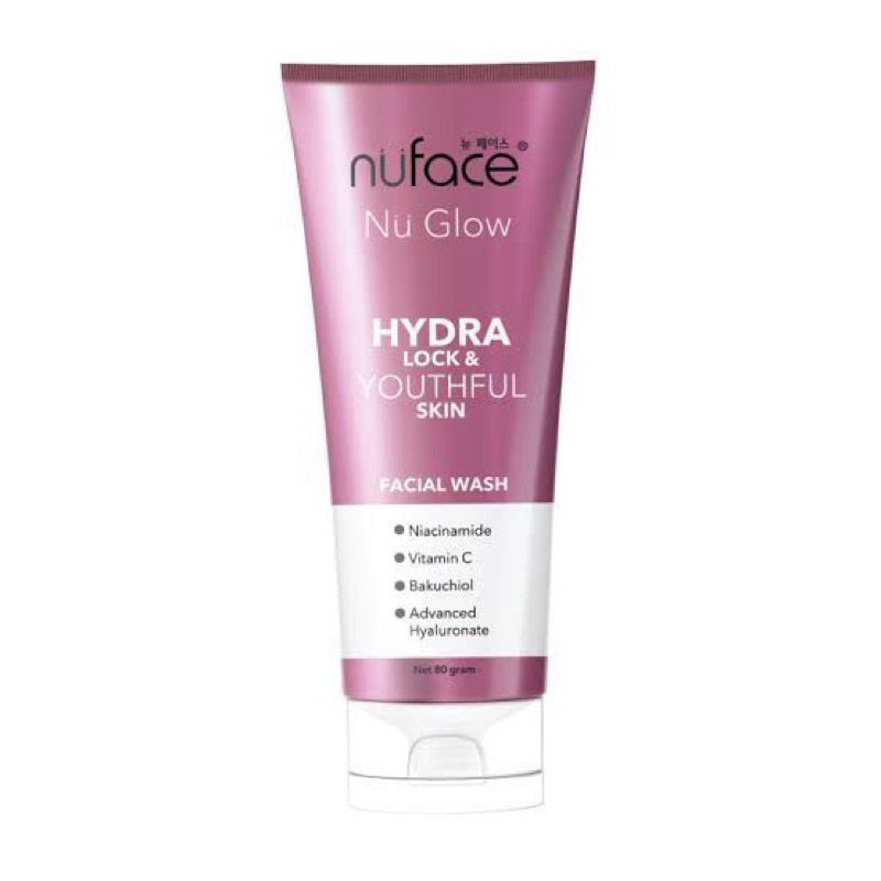 = nu face sabun youth =  nuface nuglow face wash hydra lock & youthful skin || sabun wajah nuface hy