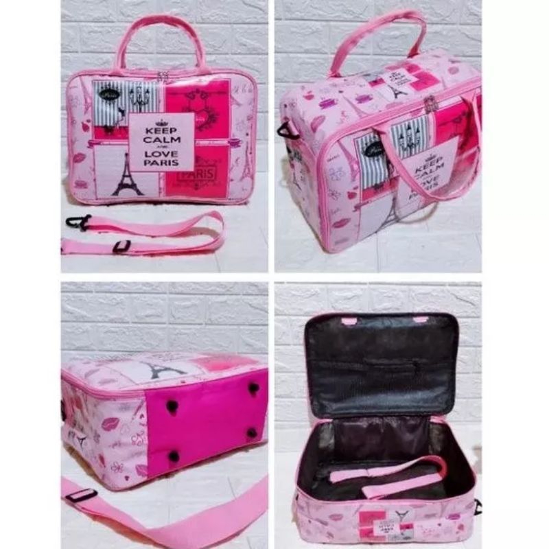 Travel bag tas model koper tas travel jinjing tas wanita motif dewasa