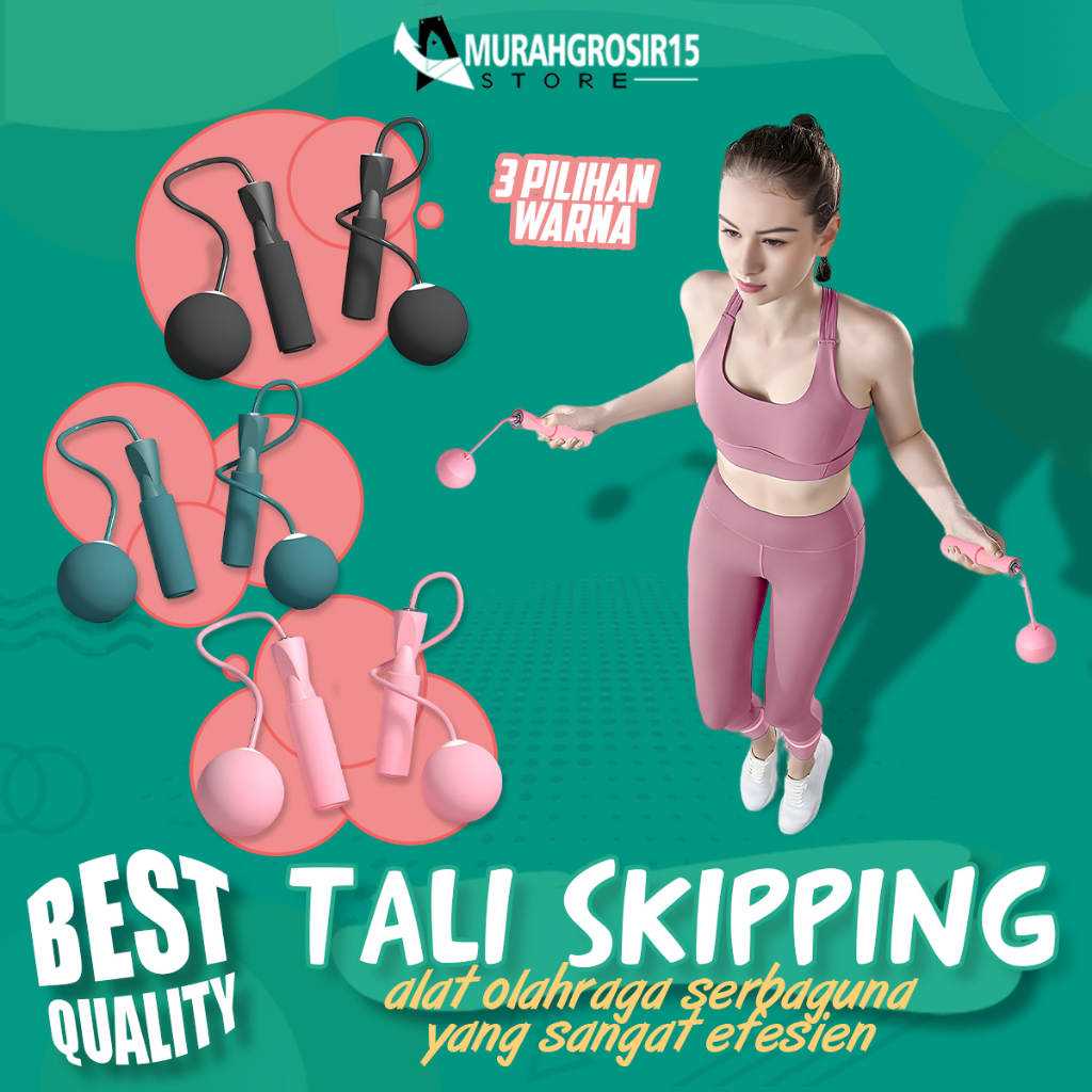 [Ready] Tali Skipping Olahraga Lompat Tali Bola Tanpa Kabel Skipping Rope / Jump Rope Skiping