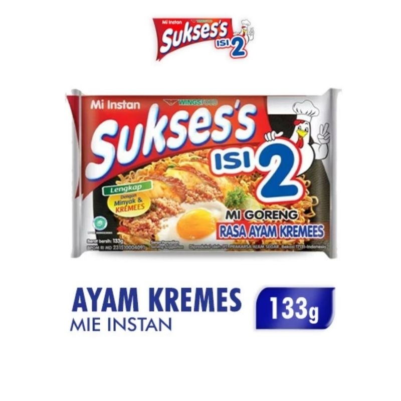 

Suksess Mie Instan Goreng Ayam Kremes 133 gr