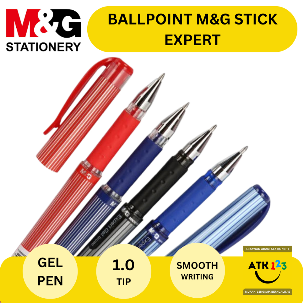 

Ballpoint Gel Bolpen Gel Pen M&G Stick Expert 1.0 Tip Smooth Writing