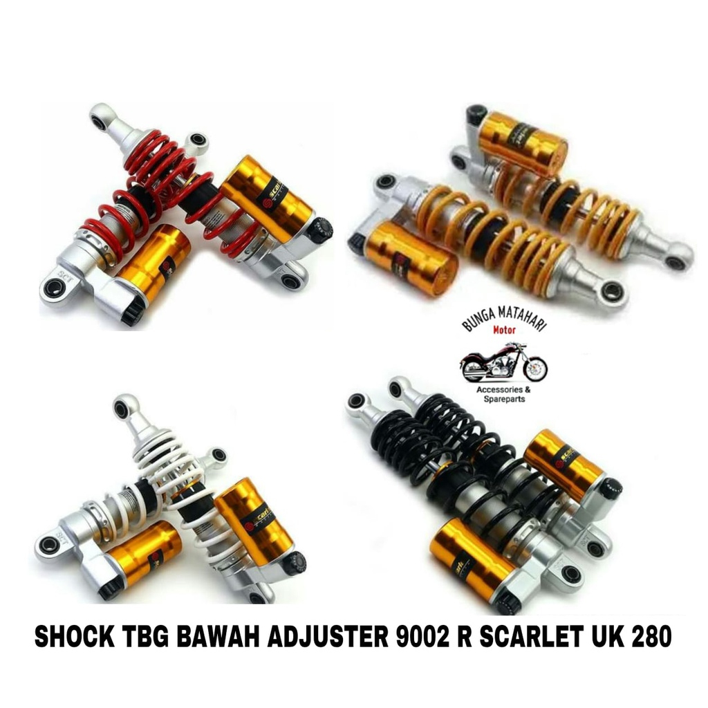 Shockbreaker klik fungsi rebound shockbleker tabung bawah adjuster peredam kejut 9002r scarlet Racin