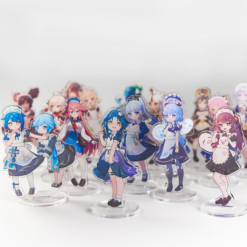 MAU TUTUP TOKO Standee Akrilik Genshin Impact Action Figure Chibi Xiao Wanderer Kazuha Hu Tao Xingqi