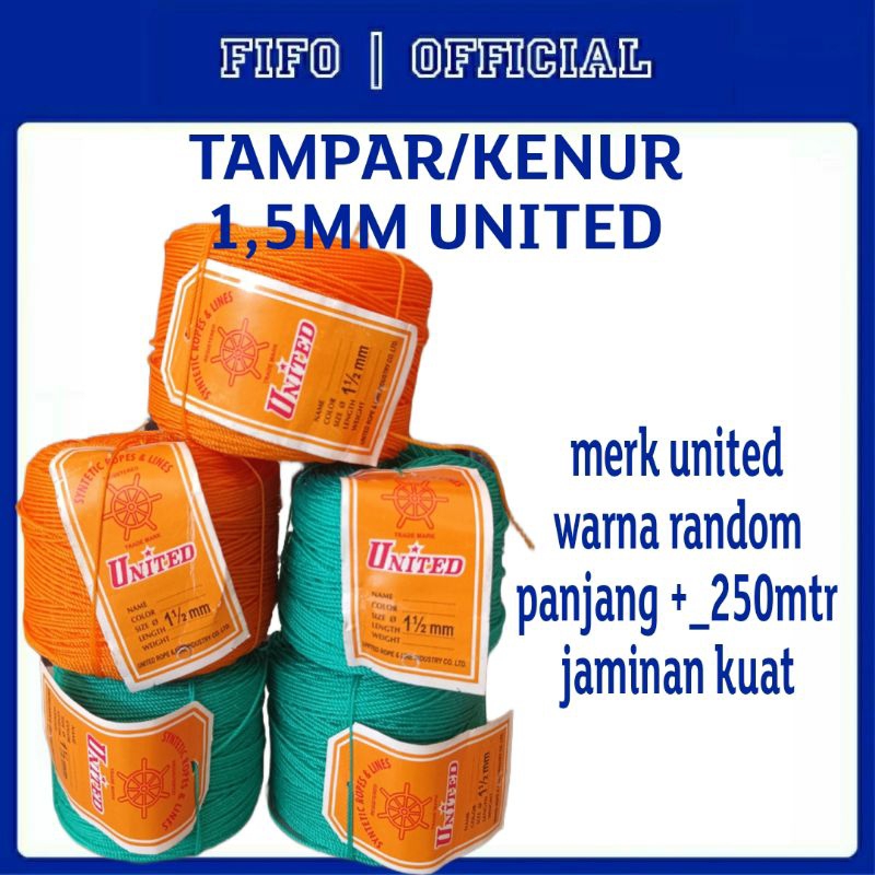 KENUR 1,5MM UNITED/ TALI TAMPAR 1,5MM/ TALI TAMBANG 1,5MM UNITED/ TALI SAPI TALI LAYANGAN KENUR LAYA