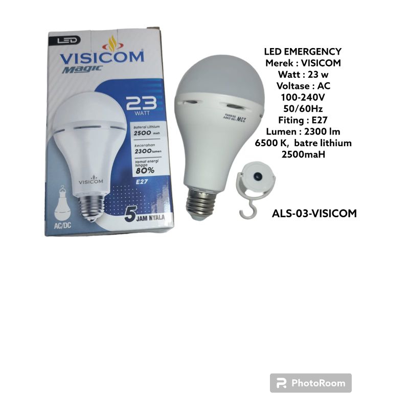 Lampu LED EMERGENCY VISICOM/ Led Magic Visicom 12w, 18w ,23 Watt / Lampu Ajaib