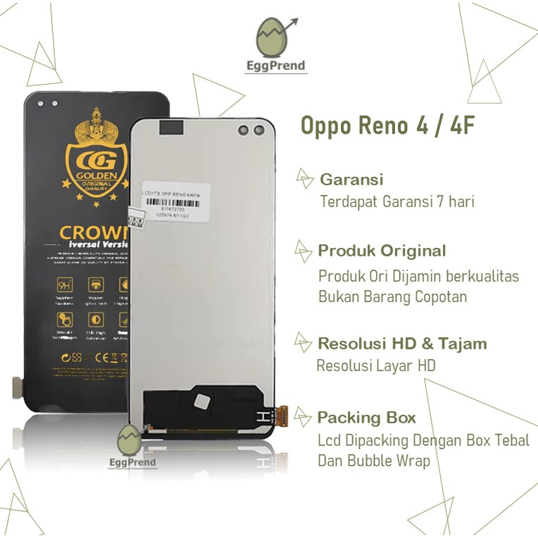 LCD TOUCHSCREEN OPPO RENO 4 / RENO 4F / 4 LITE ORIGINAL FULLSET COMPLETE / LCD OPPO RENO 4 / LCD OPP