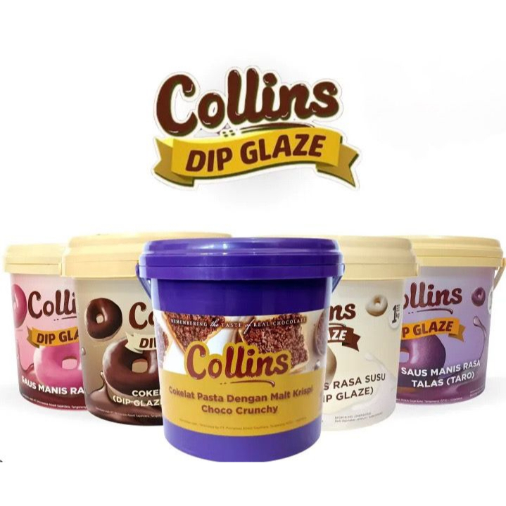 

Collins Dip Glaze Chocolate 1 Kg, Collins Pasta Selai Cokelat Berat 1 Kg