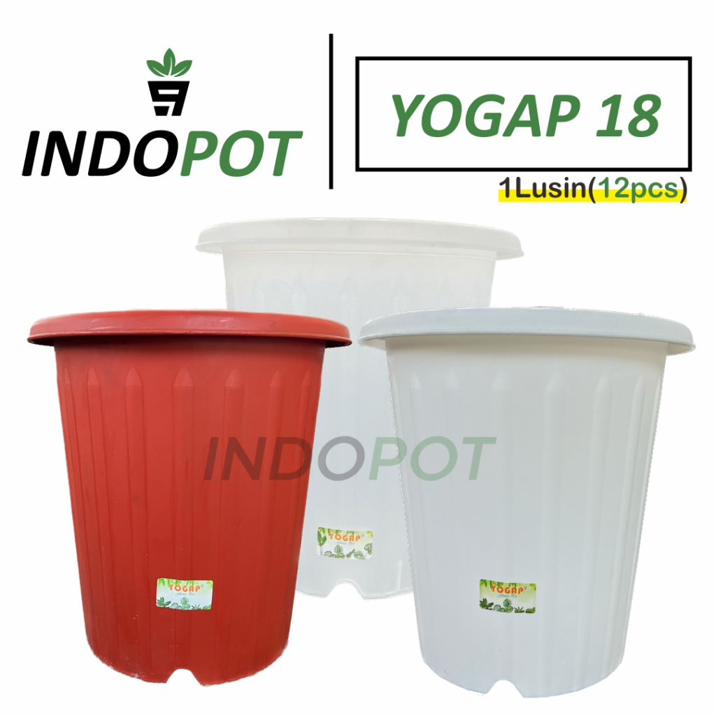(12 Pcs) Yogap 18 Pot Bunga Tanaman Hias Pot Unik Pot Bunga Plastik