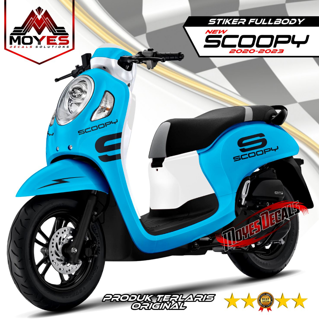 Decal Scoopy new 2020 2021 2023 - Stiker Scoopy Fullbody Motif Polos MYS237