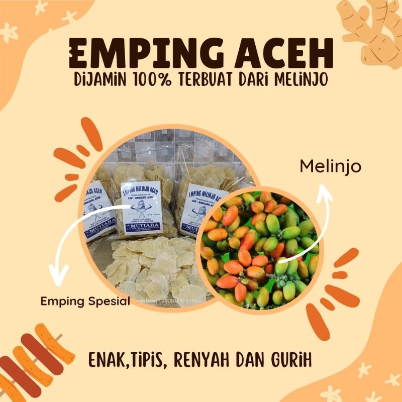 

Emping Melinjo Aceh Super Grade A 250 gram (Mutiara)