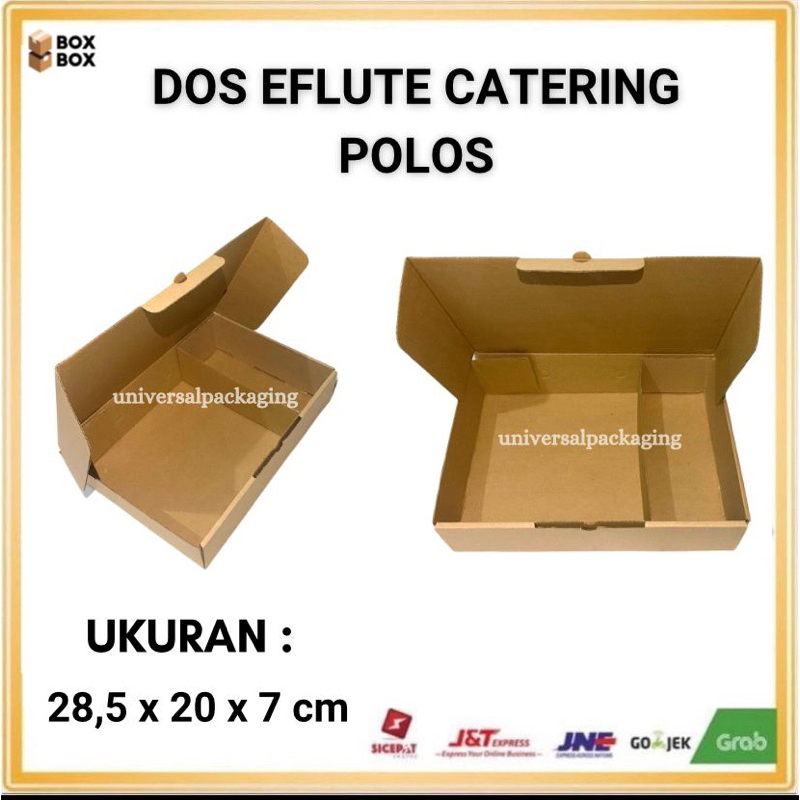 

Dos EFLUTE CATERING POLOS UK 28,5x20x7 CM | Dus Karton Kotak Hampers Nasi Kue