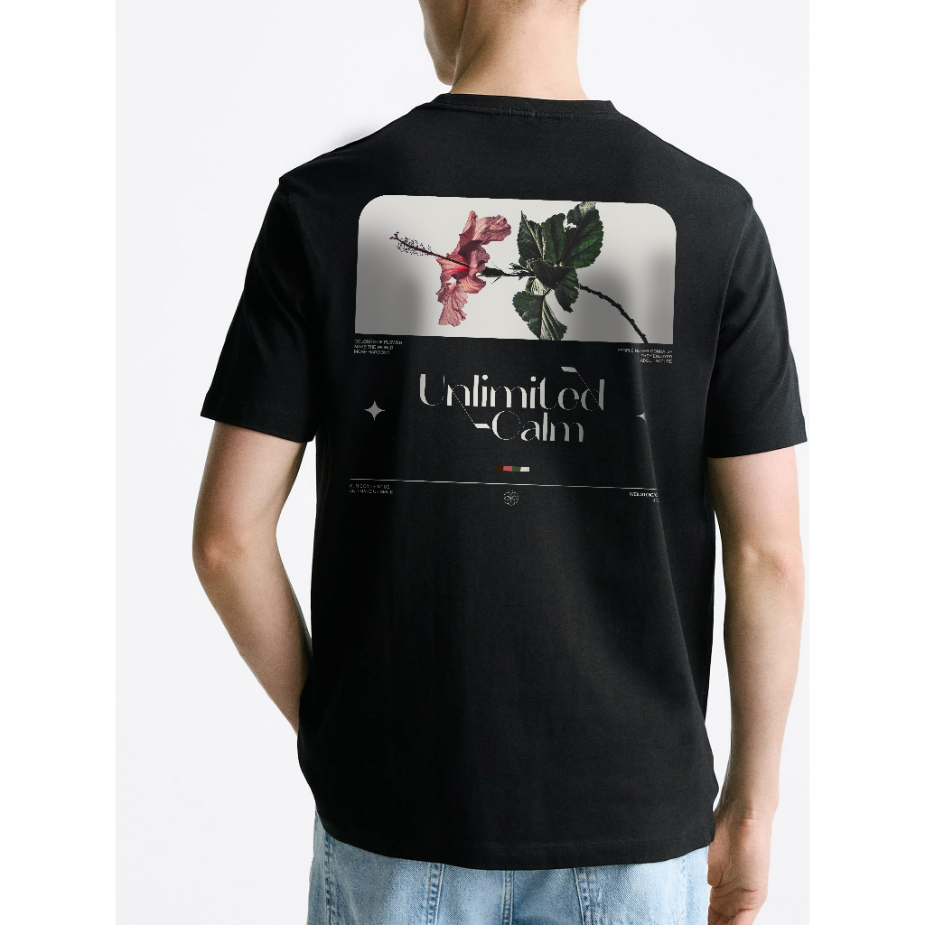 Weilstoic Tshirt Hitam UNLIMITED CALM Baju Keren Outfit Atasan Ootd