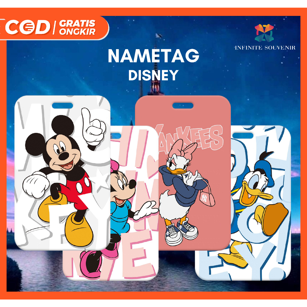 

(N009) Nametag Disney Tanpa Tali / Card Holder Micky Mouse / ID Card Donald Duck / Tempat Kartu
