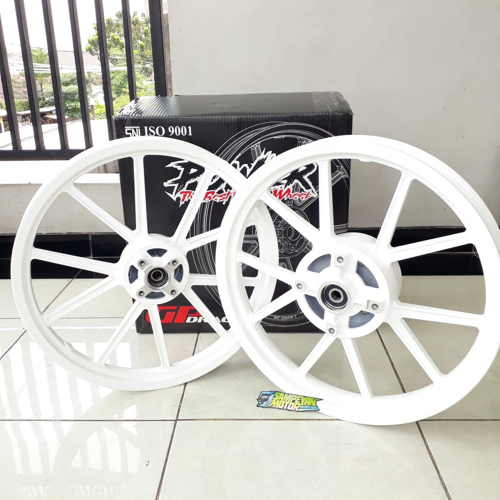 velg pelek velek POWER gp wheel model brt NINJA R lubang 4 piringan jupiter satu set depan belakang 