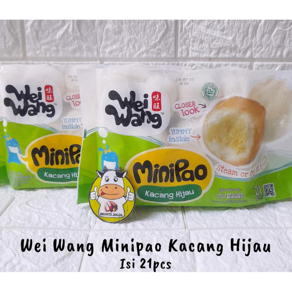 

WEI WANG MINIPAO KACANG HIJAU 430GR ISI 21PCS - FROZEN FOOD - BRONTZ JOGJA