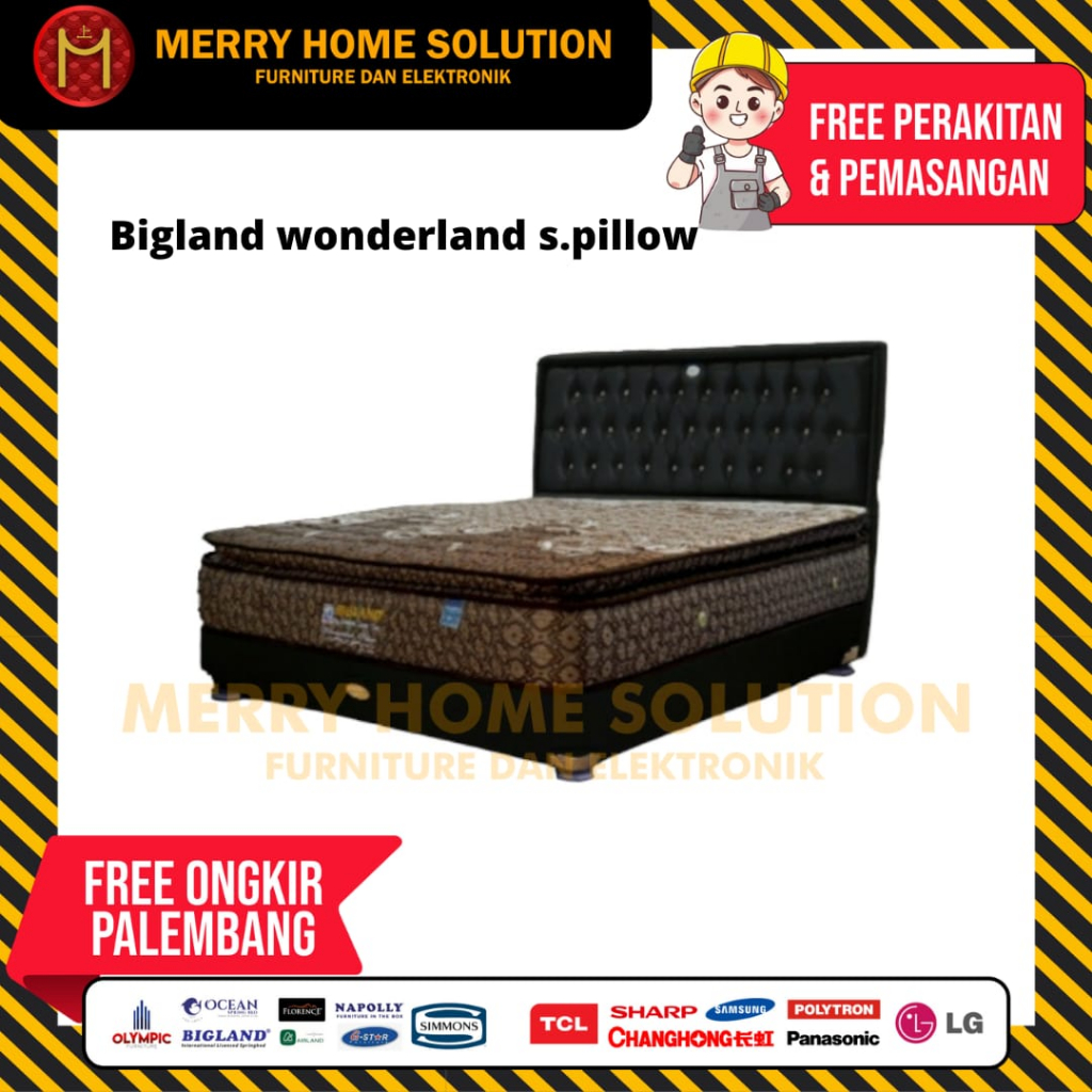 Springbed bigland wonderland s. pillow / matras bigland pillow - matras 120x200