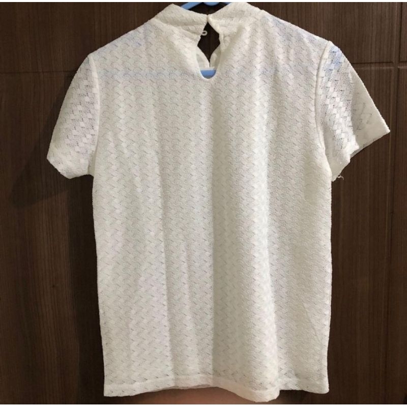 Preloved White Lace PDI Woman Top Padini Atasan Wanita