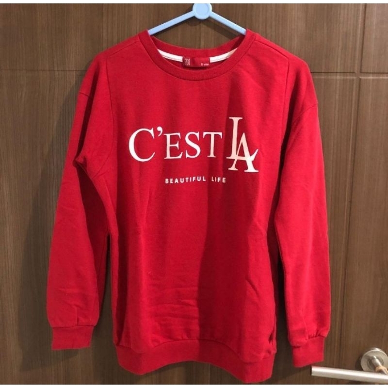 Preloved Red Sweater Padini PDI Atasan Wanita