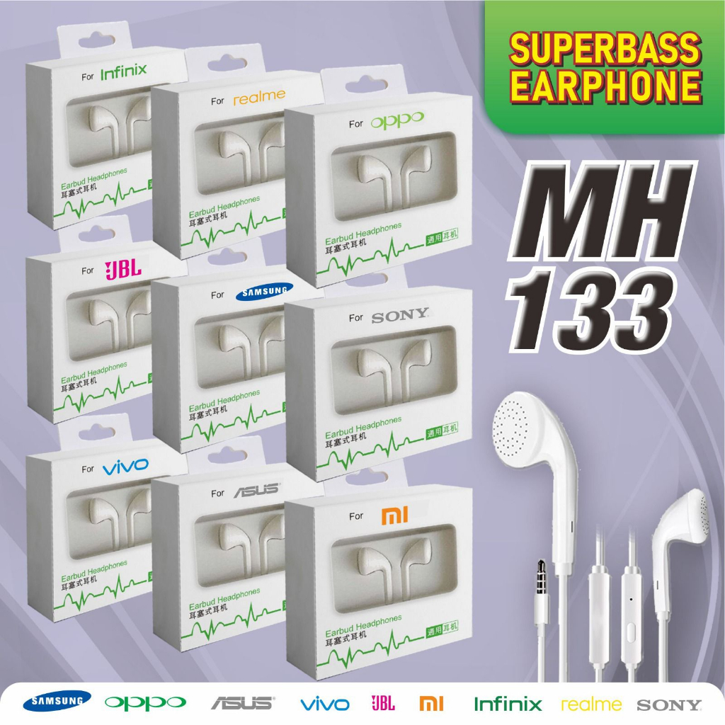 MH-133 / MH133 Handset / Headset H/F / HiFi Handsfree Earphonee XIAOMI REDMI MH-133 ORIGINAL 100% FU