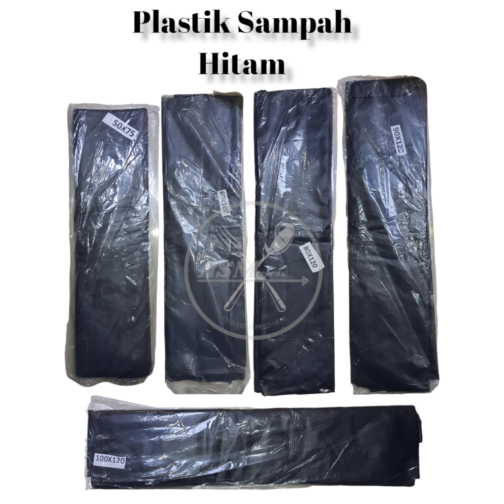 Kantong Plastik Sampah Hitam Berbagai Ukuran 1 Pack /Plastik Kresek Sampah / Plastik Sampah /Plastik