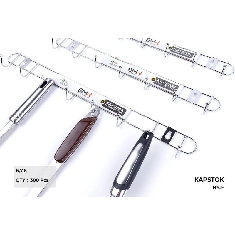 Kapstok besi stainless 8 kait/6kait