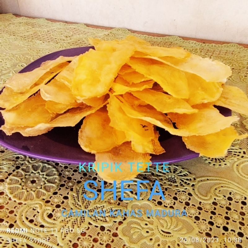 

Kripik Tette Isi 100 Keping Camilan Khas Madura Kripik Singkong