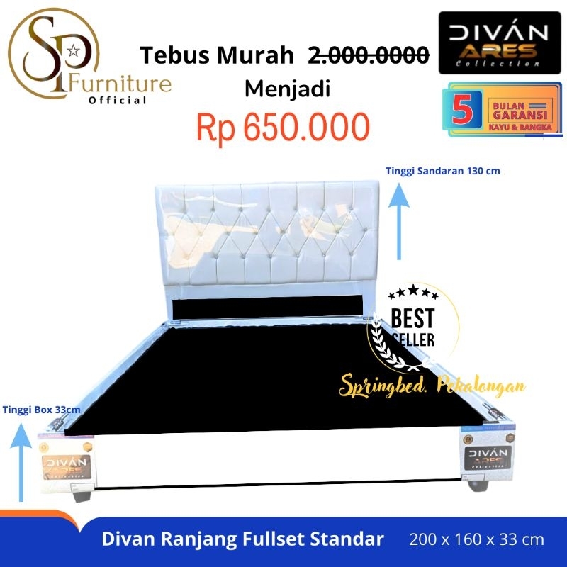 Dipan Tempat Tidur Minimalis Ranjang Divan Kasur No.2 160x200 Termurah Pekalongan Pemalang Brebes