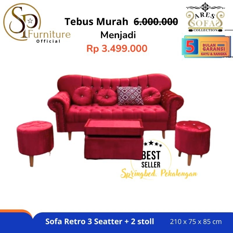 Sofa Retro Minimalis Sofa Retro Sofa Berkualitas / Sofa Mewah Tegal Pekalongan Cirebon Bandung Tasik