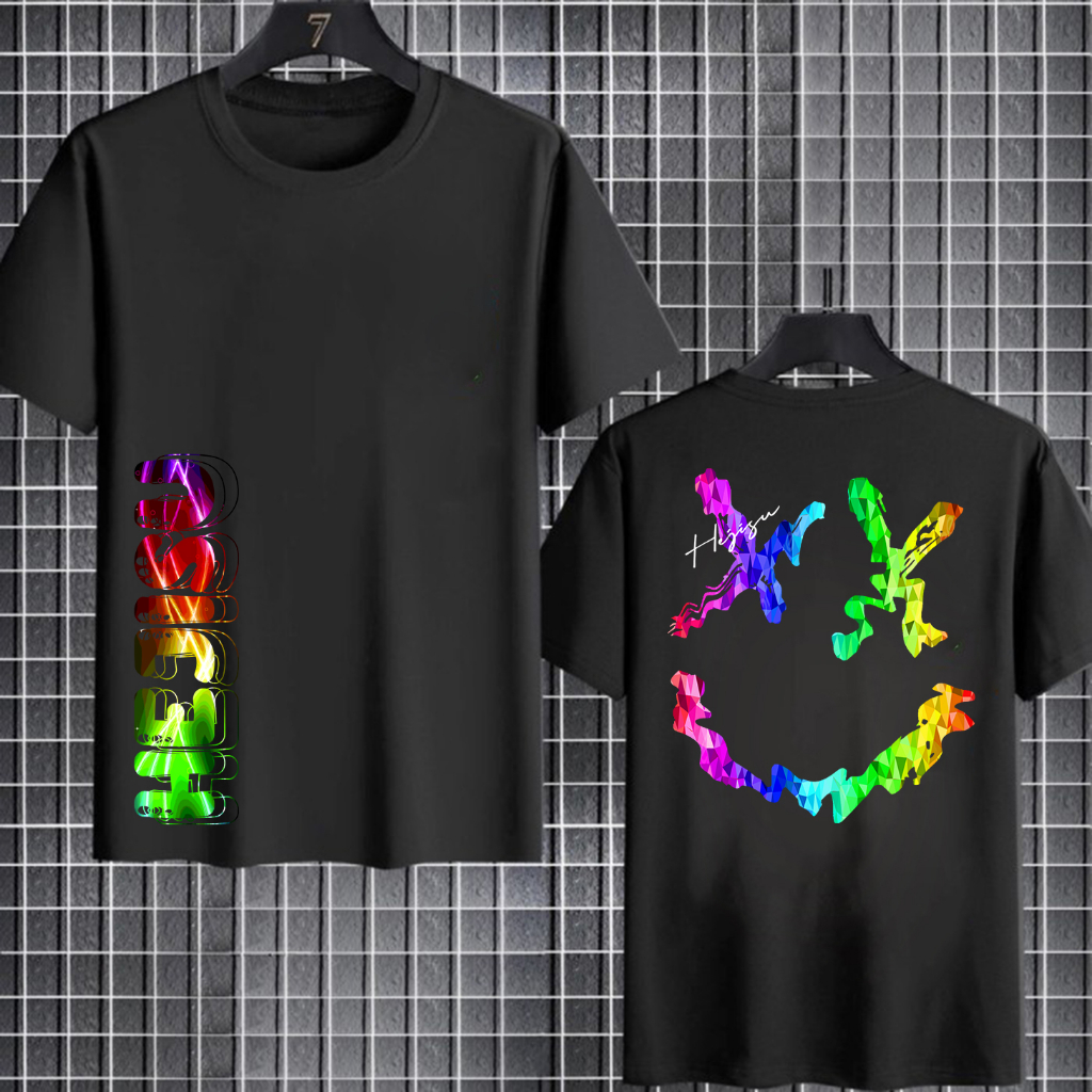 Hejisu Kaos Pria Smile Distro Tee Shirt Smiley