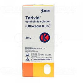 Tarivid Ophtalmic solution (Obat Tetes Mata) DROP 5 ML  / TARIVID TETES MATA 5 ML
