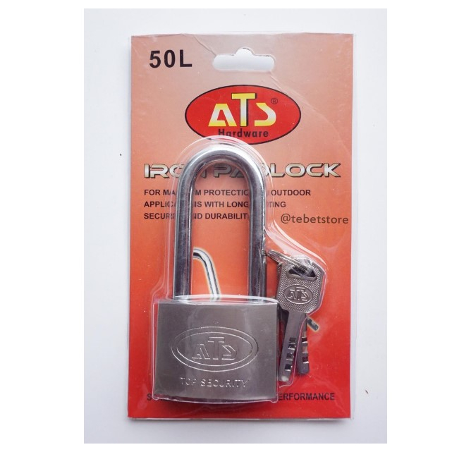 Kunci gembok pagar ATS 50 MM leher panjang besar/ gembok pager