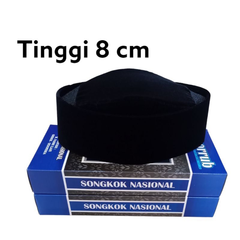 Peci/songkok kopeah susun AC/taqorrub tinggi 8cm