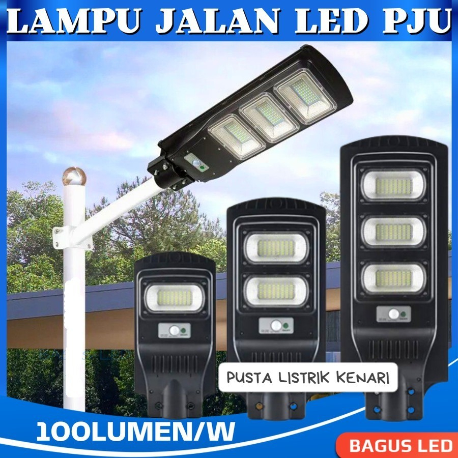 PAKET Lampu Jalan LED + TIANG PJU Tenaga Surya Solar Street Light IP65 Garansi 1 Th WELITE