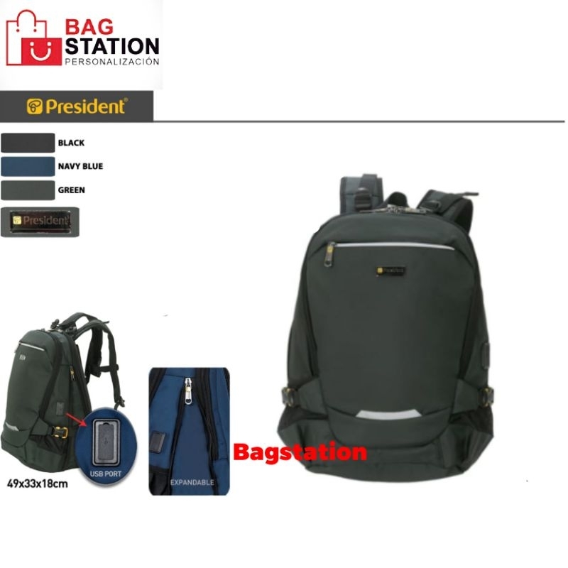 BACKPACK PRESIDENT USB ORIGINAL TAS RANSEL LAPTOP PRESIDENT USB TAS PUNGGUNG TAS PRIA WANITA