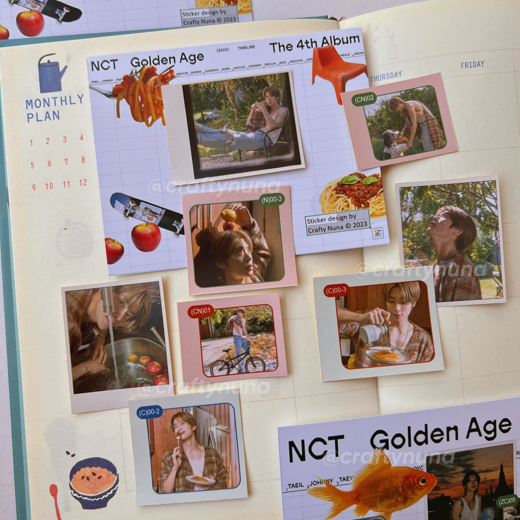 (OT20) NCT 2023 GOLDEN AGE FANMADE STICKER SET & ART PRINT poster kpop prints fan stiker deco hias c