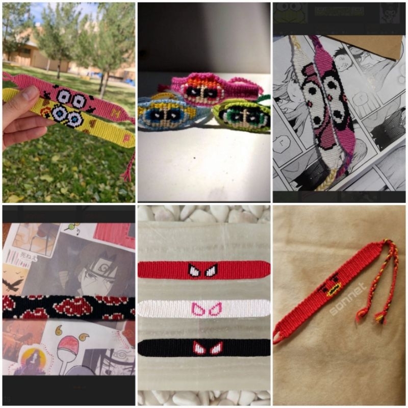 friendship bracelet gelang anyam character/karakter spiderman, anime, ghibli, bt21, naruto