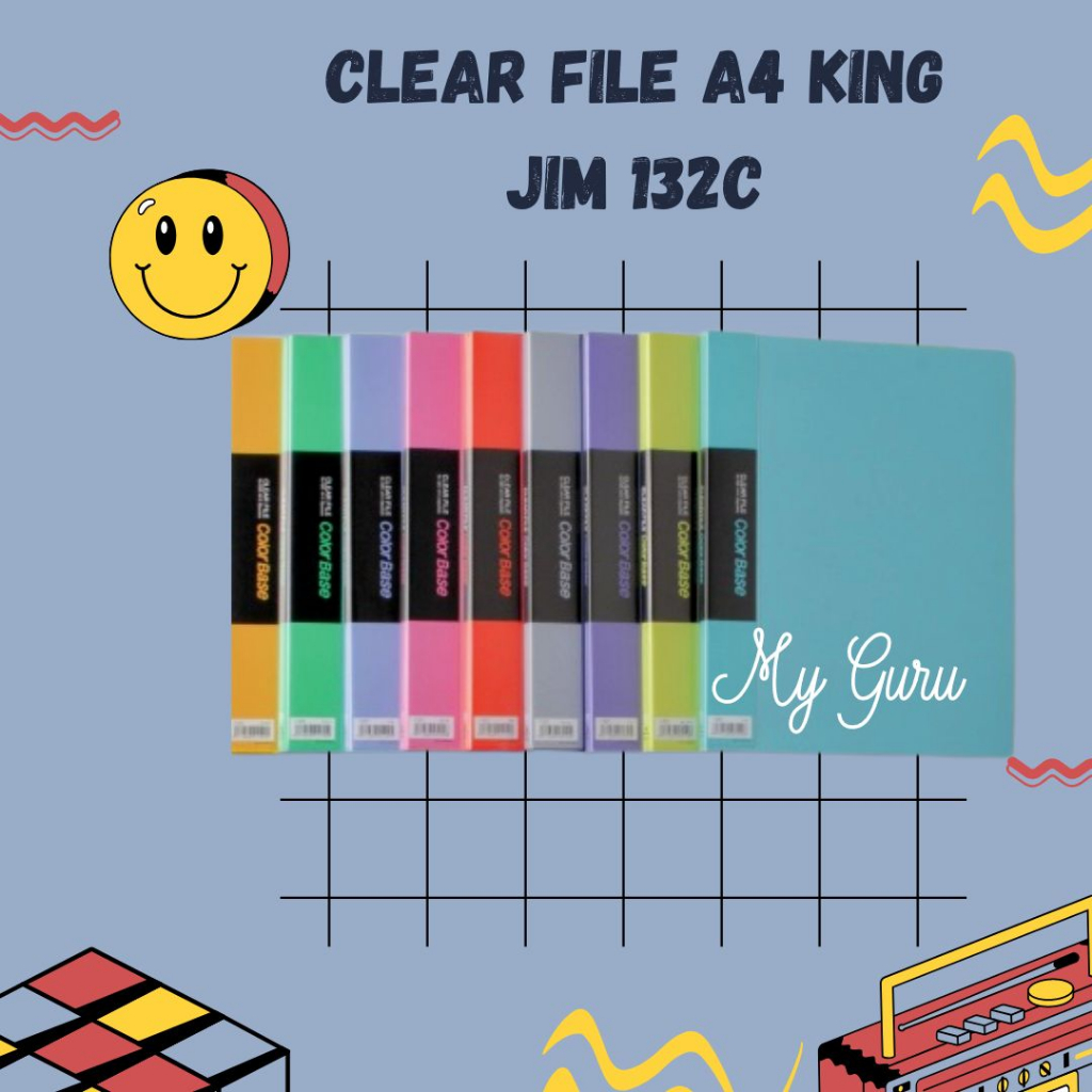 

[PCS] KING JIM CLEAR FILE COLOR BASE 20 POCKET A4 132C- A4 / CLEAR HOLDER