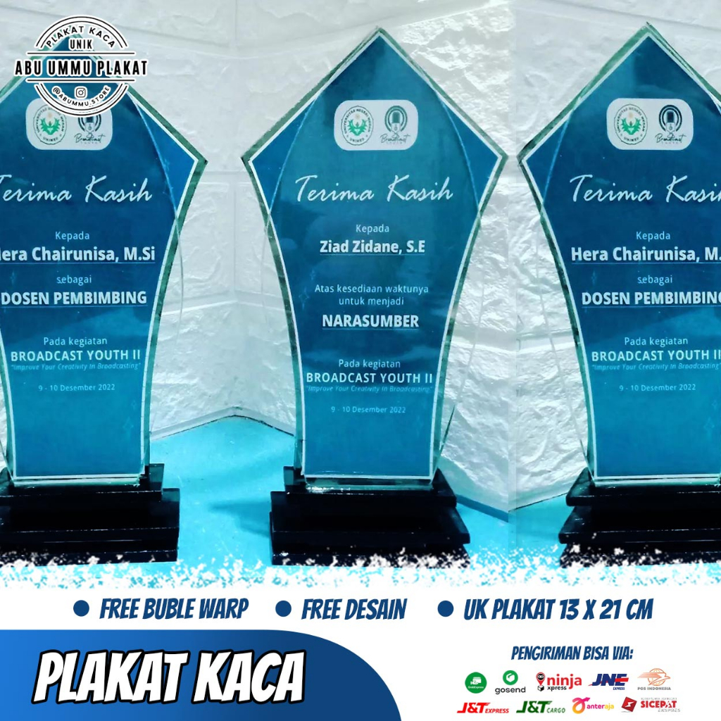 AbuUmmuPlakat-Plakat, Plakat Unik, Thropy, Cinderamata, Plakat Murah, Plakat Kaca, Model Plakat Mena