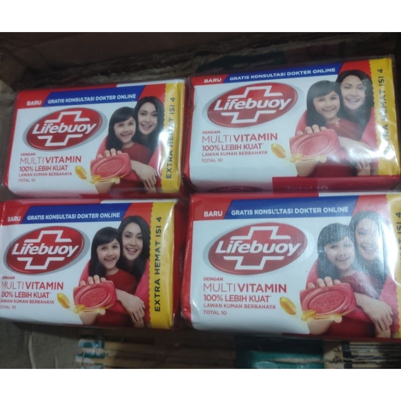 Lifebuoy Sabun Mandi Batang 100gr isi 4 Batangan