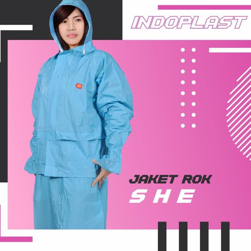 jas hujan jaket rok she/jas hujan dewasa