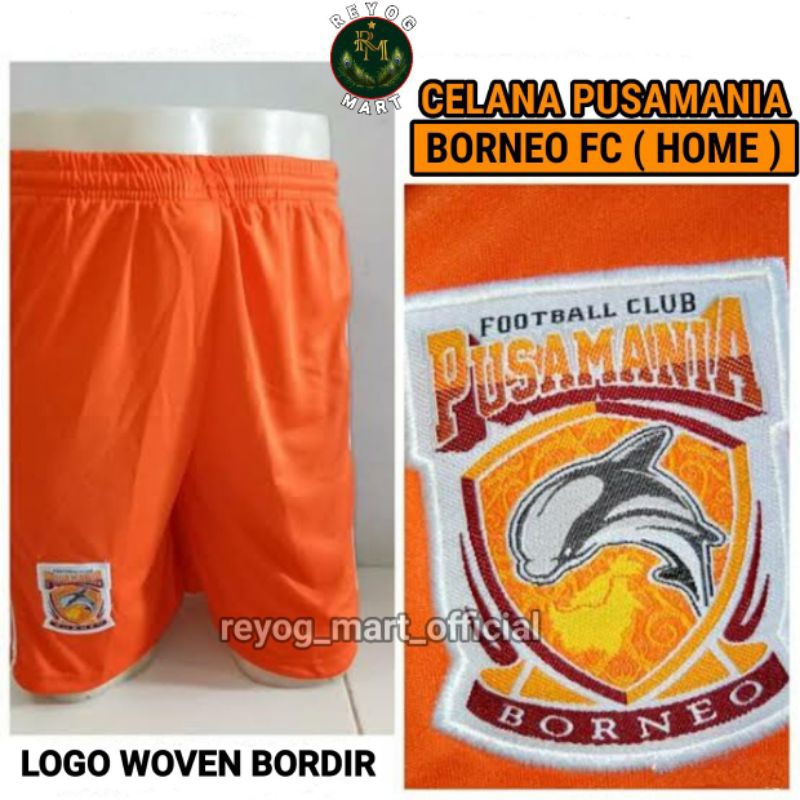 CELANA BOLA PUSAMANIA BORNEO FC HOME 2018 - 2019 LIGA 1 ORANGE RETRO LOKAL