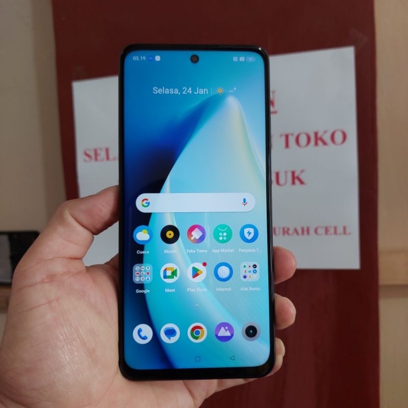 LCD ORIGINAL COPOTAN REALME C55 tinggal pasang Mesin aja lagi