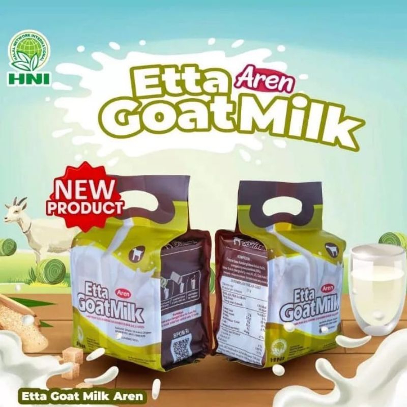 

Etta Goat Milk Rasa Aren HNI HPAI/Susu Kambing Etawa Bubuk Rasa Aren(% )