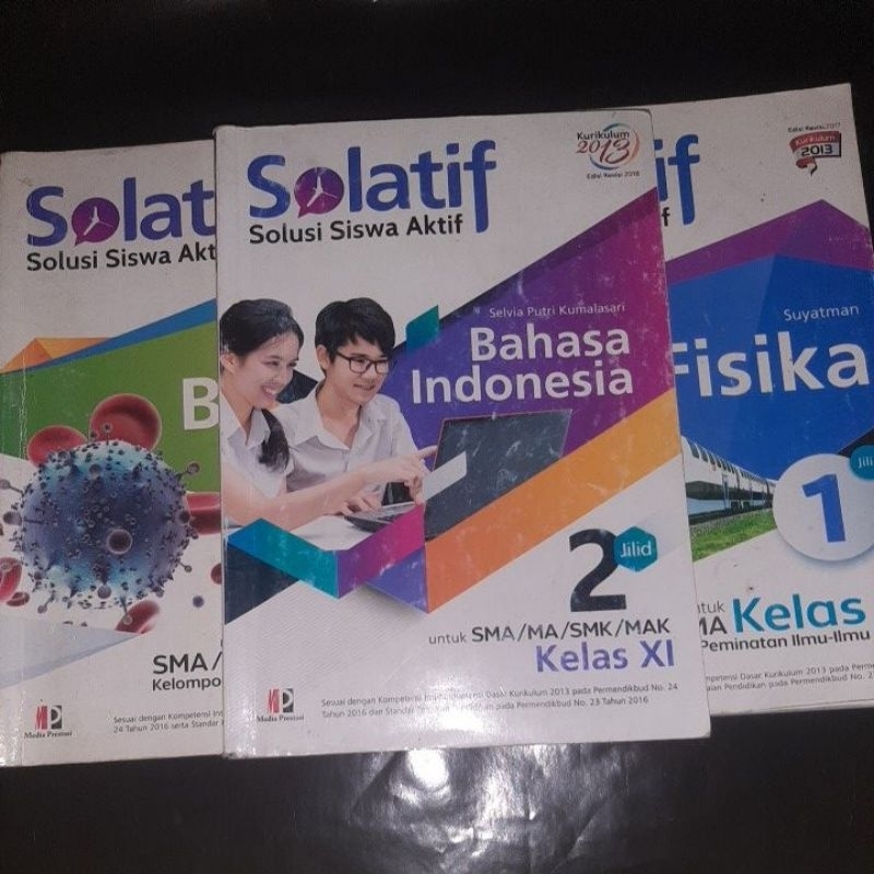 

Soatif, biologi, bahasa Indonesia kelas 11, fisika.(bekas)