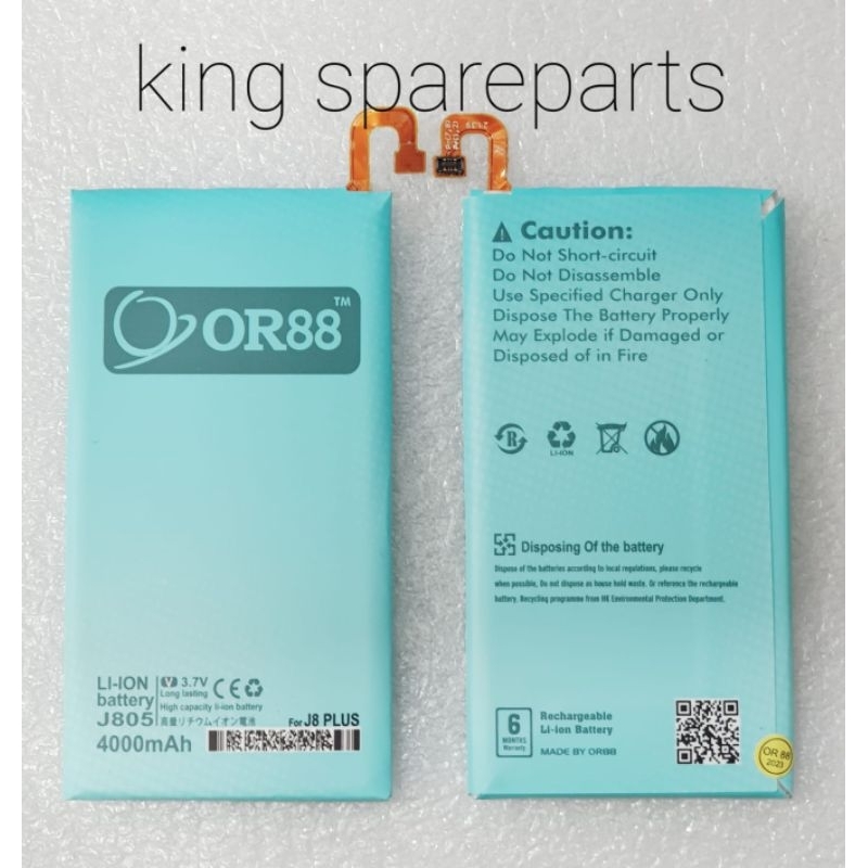BATERAI BATRE BATTERY SAMSUNG GALAXY A605 A6 PLUS J8 PLUS J805 DOUBLE POWER ORIENS88