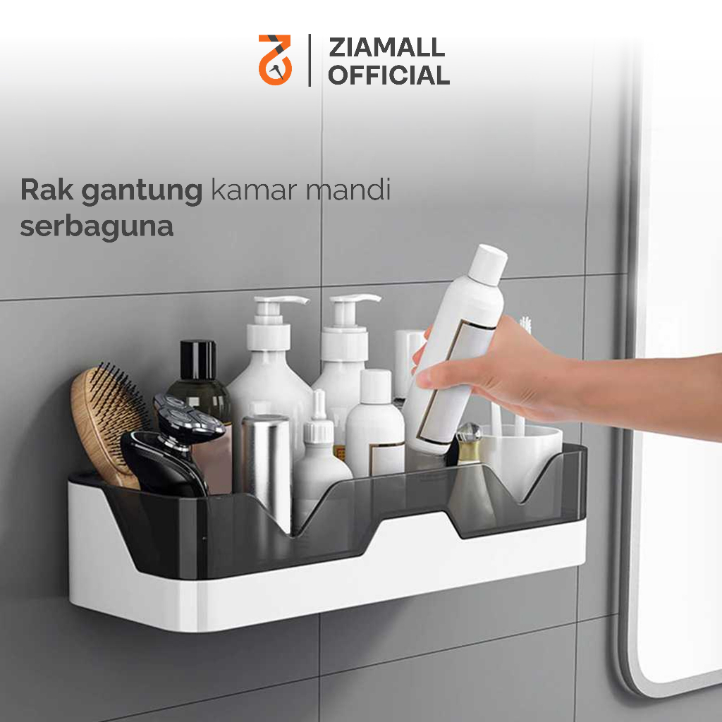 Rak Gantung Kamar Mandi Wadah Tempat Sabun Shampoo Alat Mandi Organizer Storage Rack