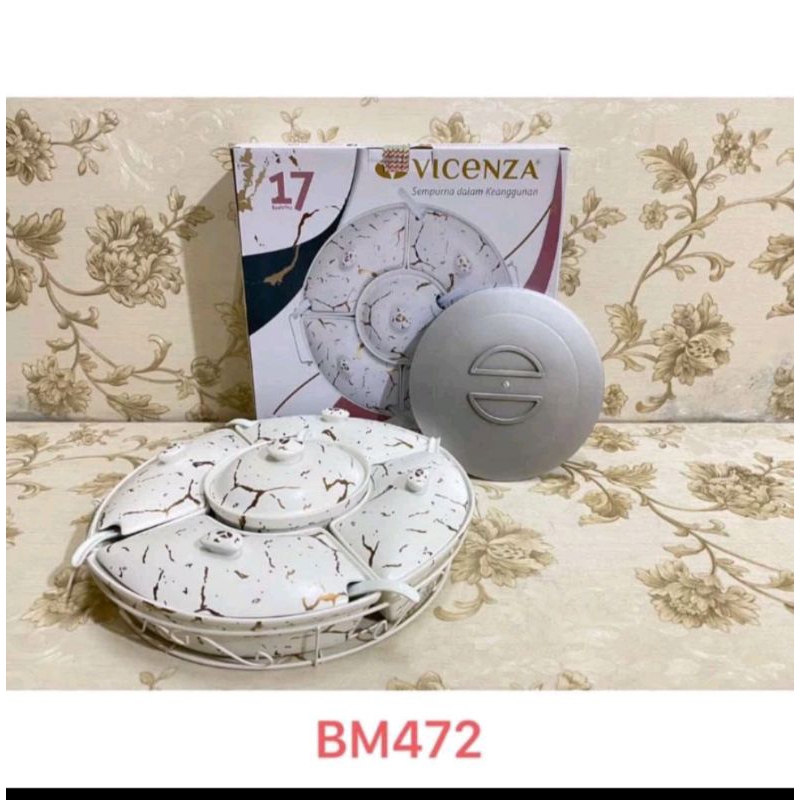 Prasmanan Pesta Putar Vicenza Keramik Marble 17 inch