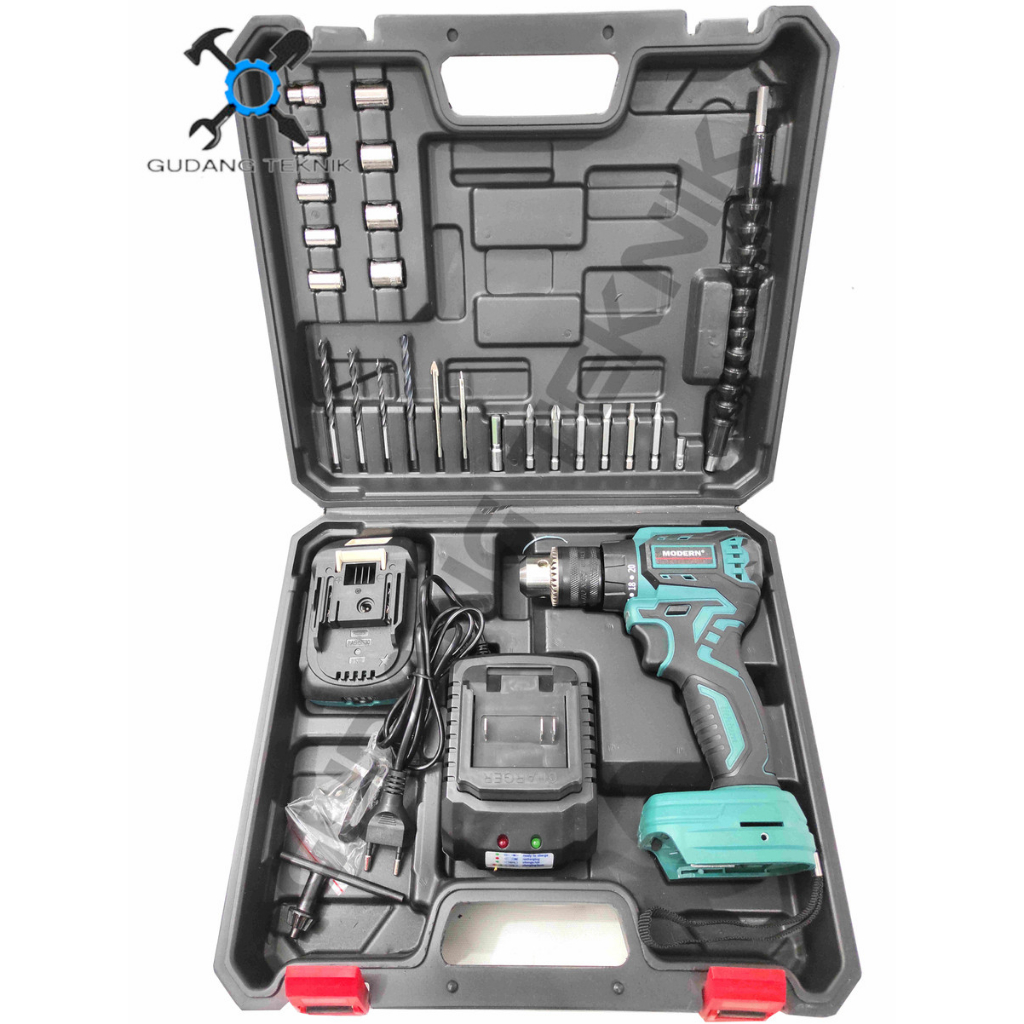 Mesin Bor Tangan CORDLESS M17 MODERN / Mesin Bor Tangan BATERAI M 17 Cordless Drill BATTERY M-17 MOD