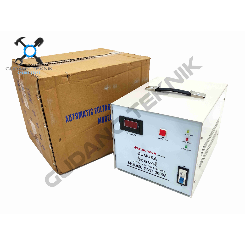 Stabilizer MATSUNAGA Stavol SVC5000F 5000Watt MATSUNAGA / Stabilizer Stabiliser Listrik Stavolt SVC 