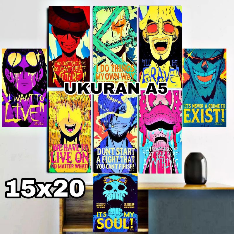 Stiker dinding crew mugiwara